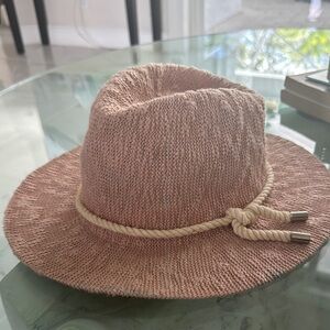 Marcus Adler Light Pink Knit Hat W Rope Detail